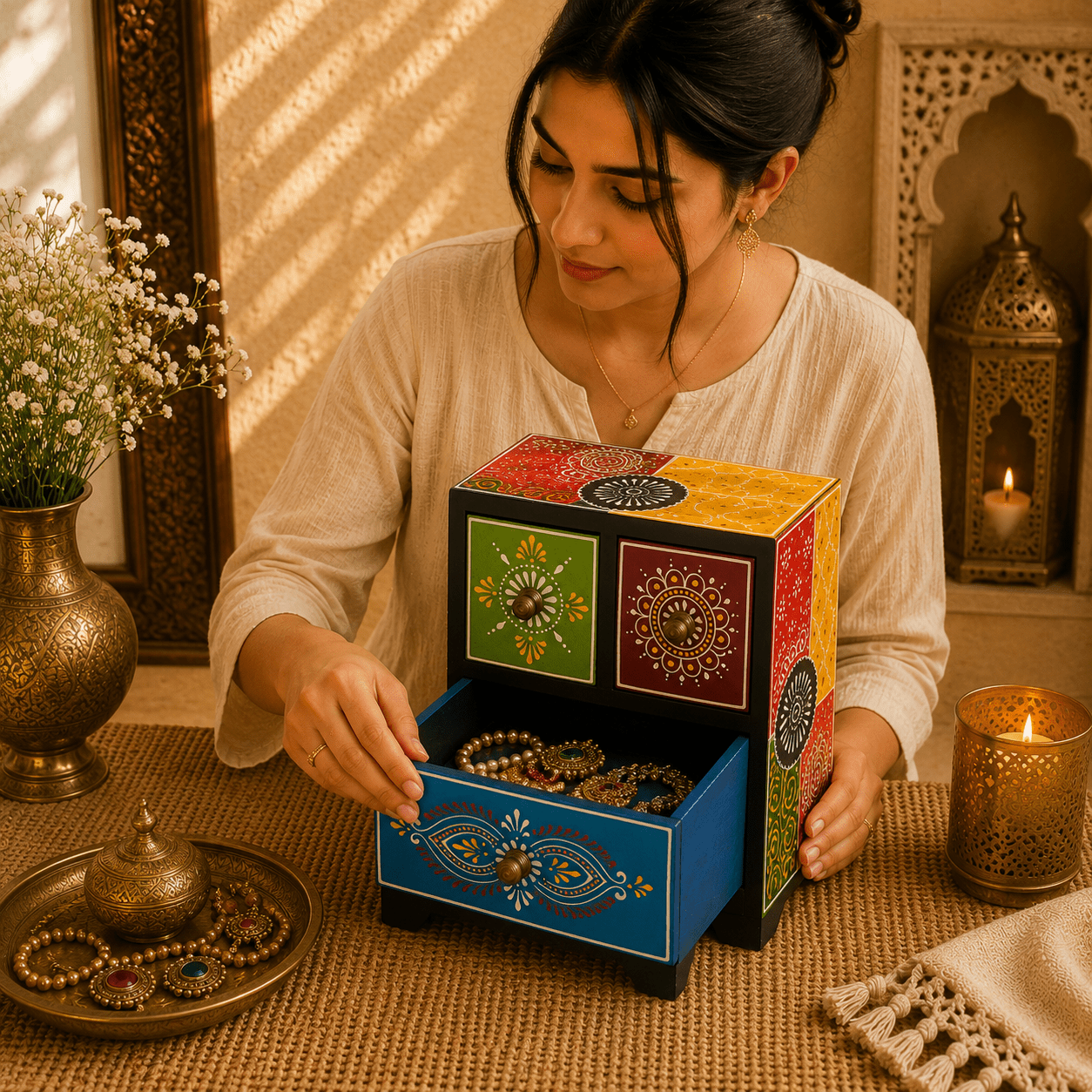 Joyero Organizador Parul - BOUTIQUEDELAINDIA