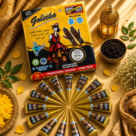 Henna Golecha natural para cejas cabello y tatuaje