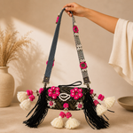 Bolso indio, bolso boho mujer, bordado, bolso con espejos India, cartera Boutique de la India Colombia.