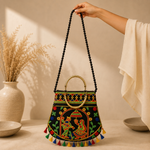 Bolso indio, bolso boho mujer, bordado, bolso con espejos India, cartera Boutique de la India Colombia.