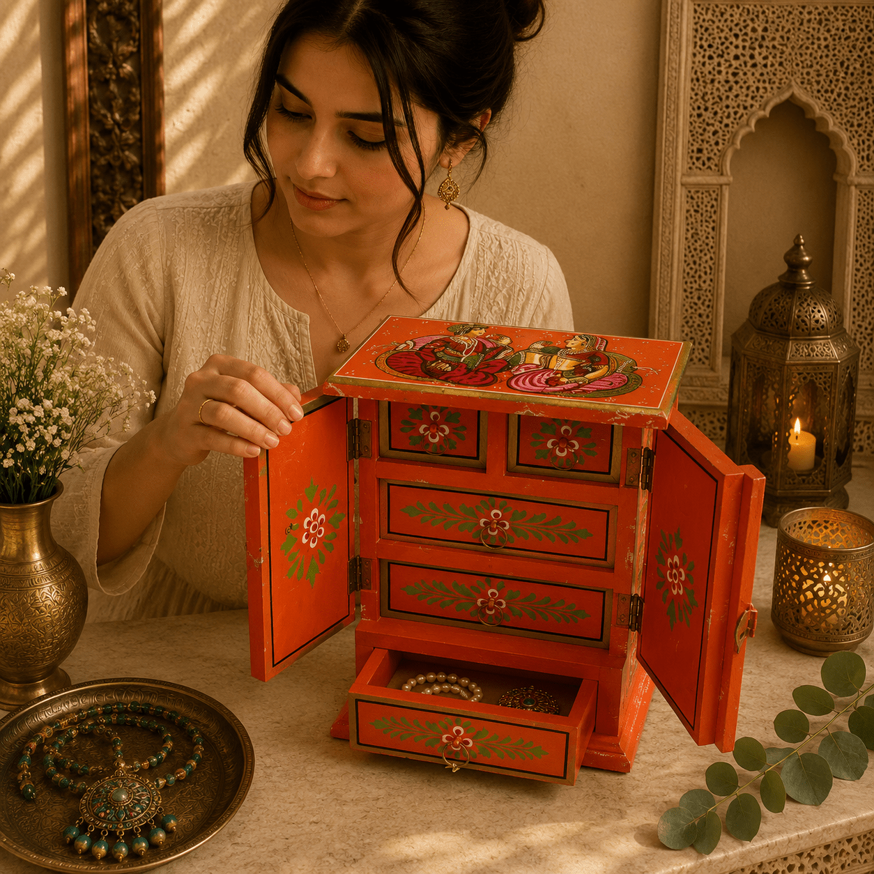 Joyero Organizador Kamya - BOUTIQUEDELAINDIA