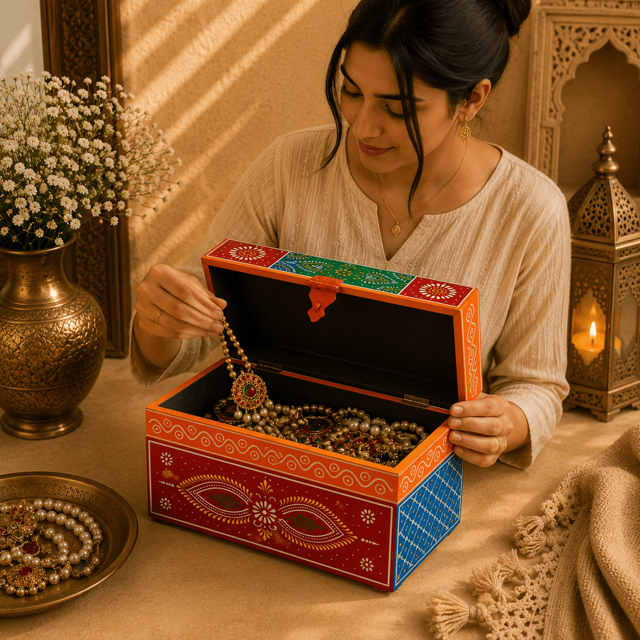Joyero Organizador Urvi - BOUTIQUEDELAINDIA