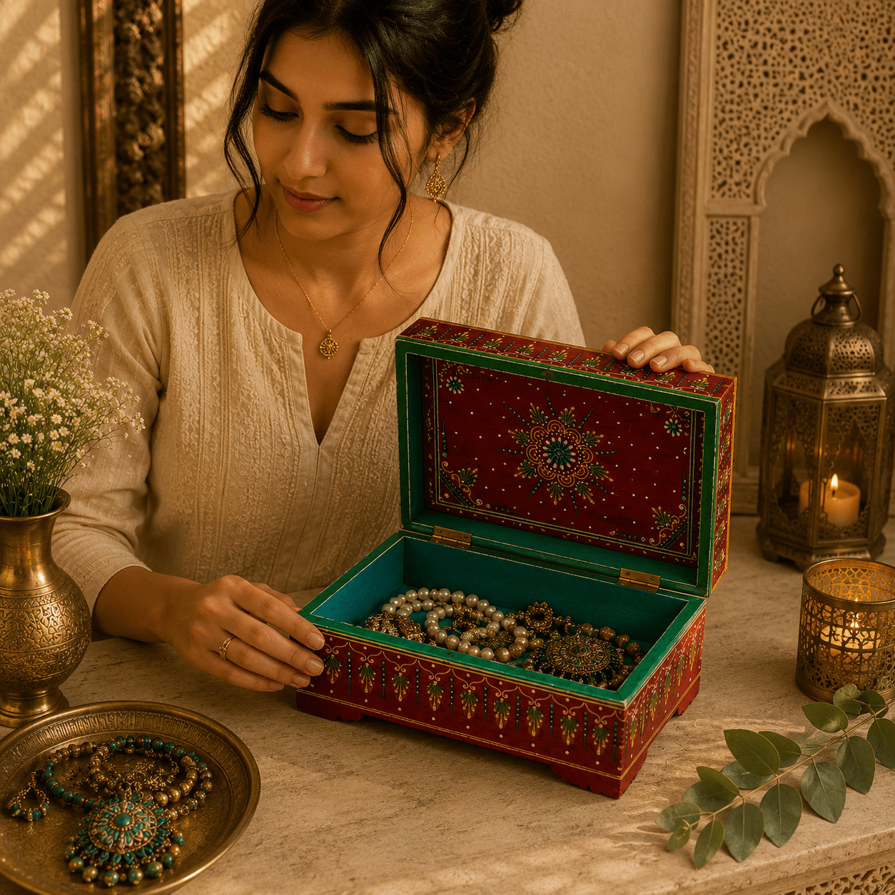 Joyero Organizador Gunjan - BOUTIQUEDELAINDIA