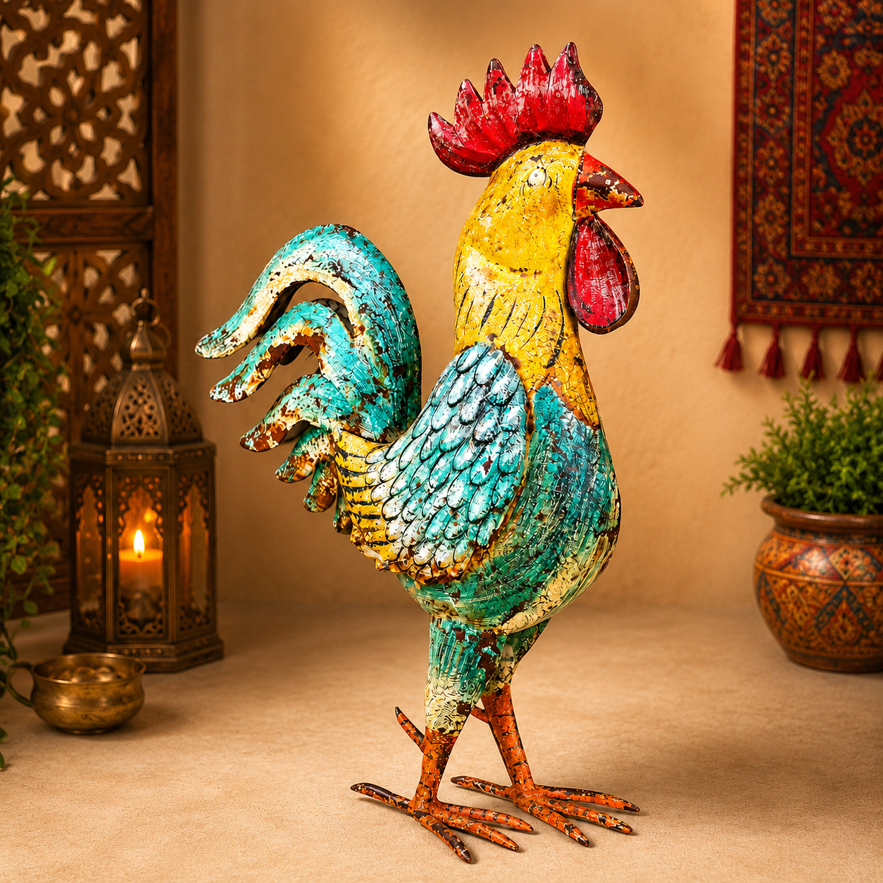 Gallo decorativo Rangoli