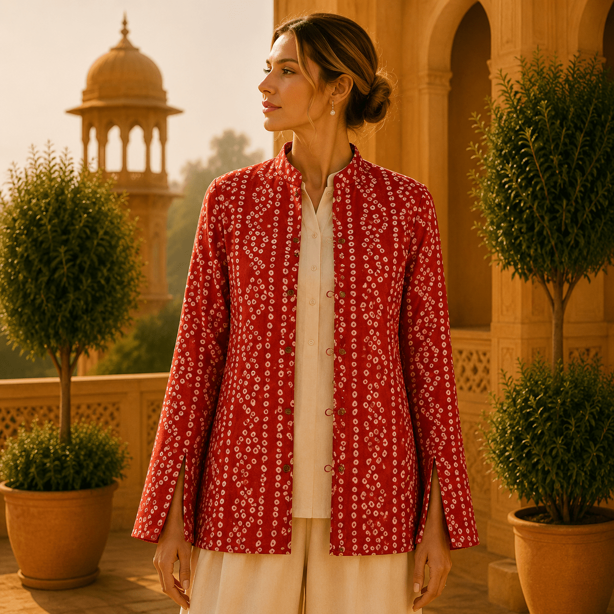 Chaqueta de Seda Doble Faz Narmada - BOUTIQUEDELAINDIA