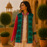 Chaqueta doble faz mujer, seda, reversible, ropa de India, Boutique de la India