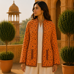 Chaqueta doble faz mujer, seda, reversible, ropa de India, Boutique de la India
