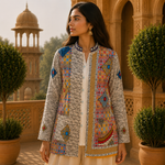 Chaqueta doble faz mujer, seda, reversible, ropa de India, Boutique de la India