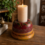 Portavela Decorativo Circular Rojo - BOUTIQUEDELAINDIA