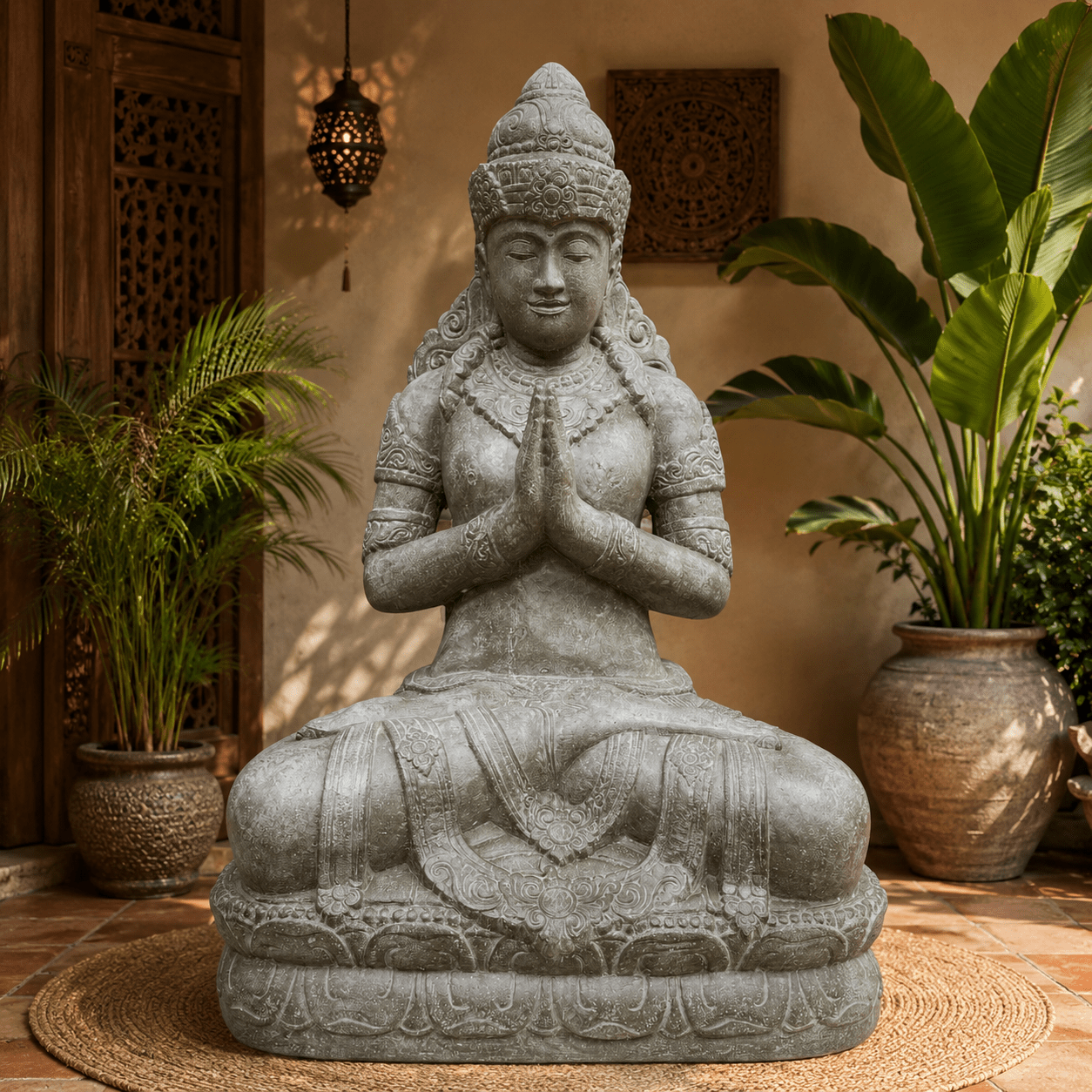 Buda en Piedra de Montaña de Indonesia - BOUTIQUEDELAINDIA
