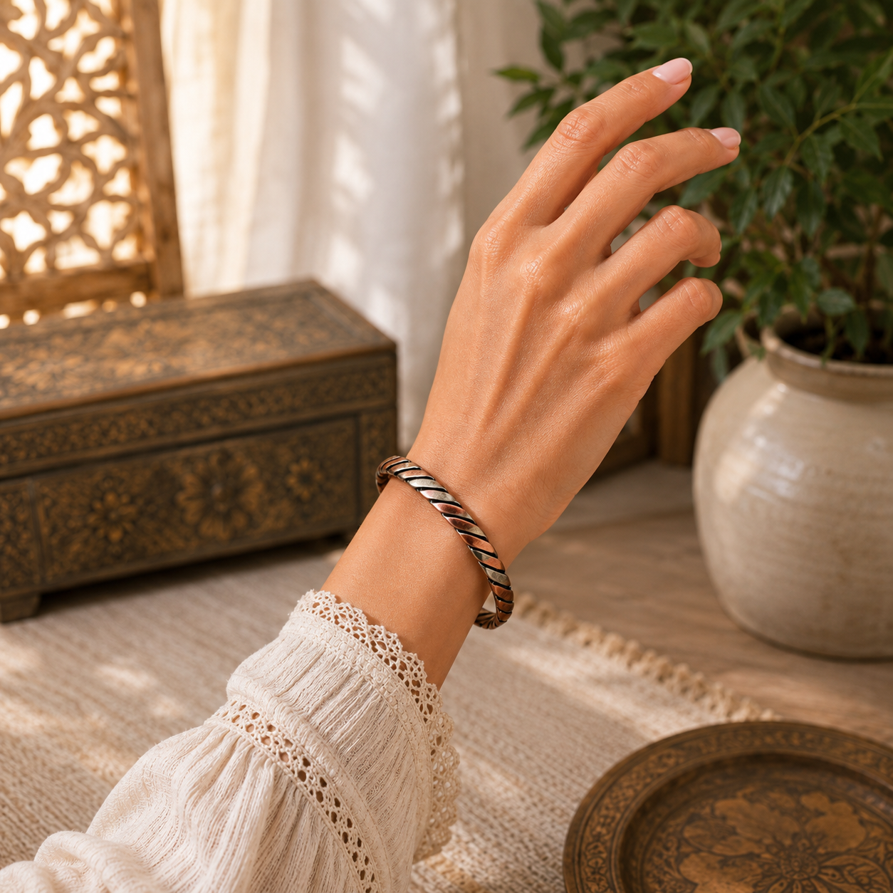 Manilla Mantra Ananda de Cobre