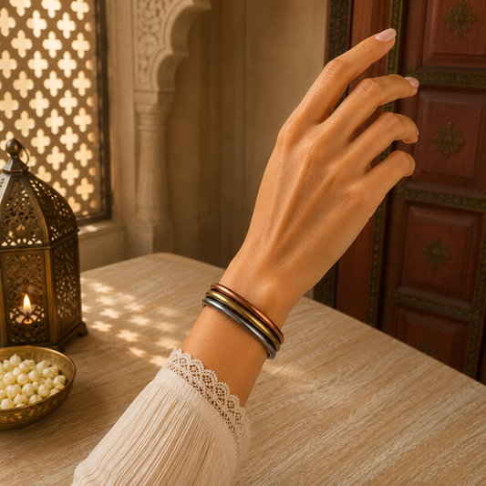 Om Shanti Copper Bracelet