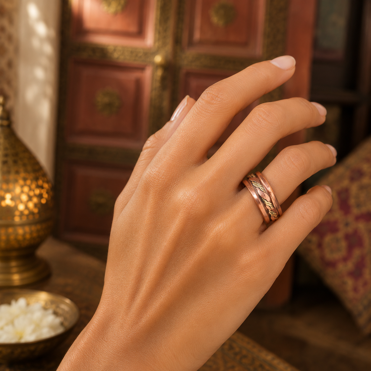 Anillo Ananta Vriksha de Cobre