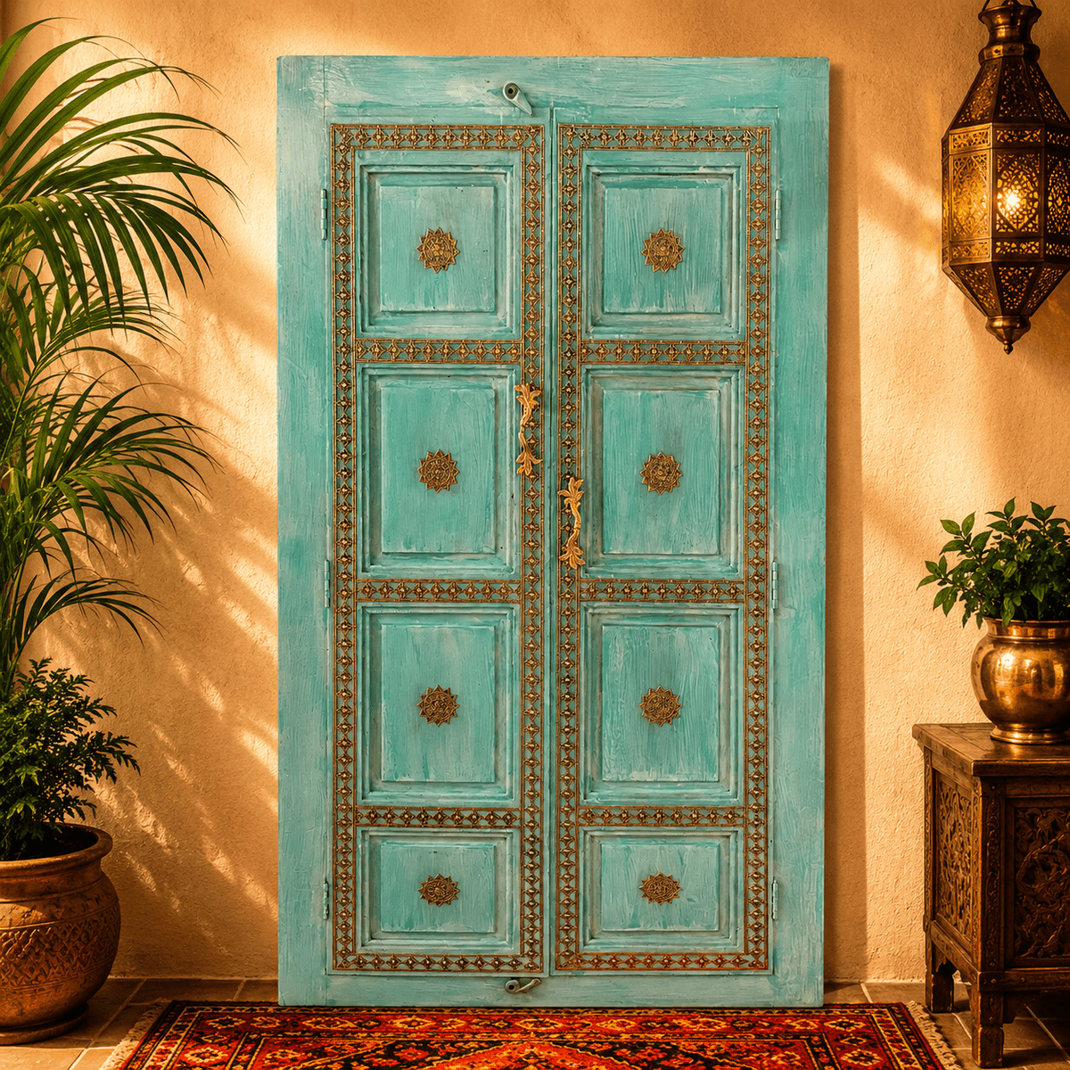 Puerta Decorativa Jodhpur Turquesa - BOUTIQUEDELAINDIA