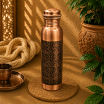 Botella de Cobre Kavya Ornamental - BOUTIQUEDELAINDIAENCOLOMBIA