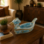 Figura Decorativa Artesanal Mayura, Pavo real sagrado - BOUTIQUEDELAINDIA