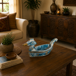 Figura Decorativa Artesanal Mayura, Pavo real sagrado - BOUTIQUEDELAINDIA