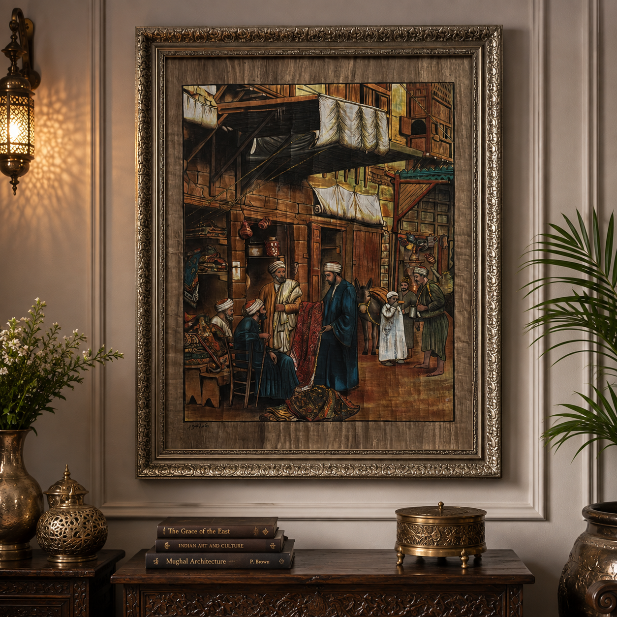 Cuadro Egipcio Decorativo Grande  BOUTIQUEDELAINDIAENCOLOMBIA