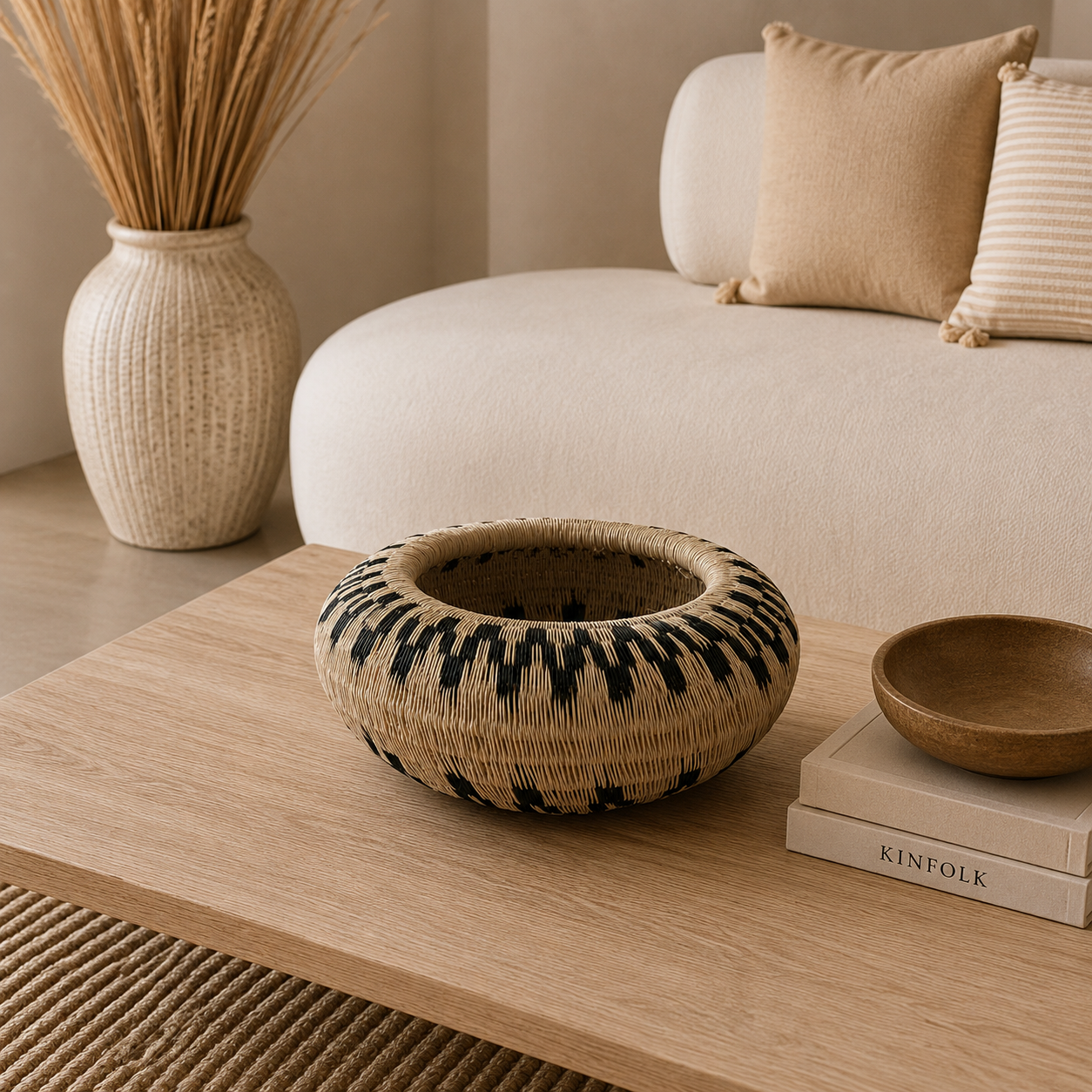 Canasto, Jarrón Werrengue, Artesanía Colombiana - BOUTIQUEDELAINDIA