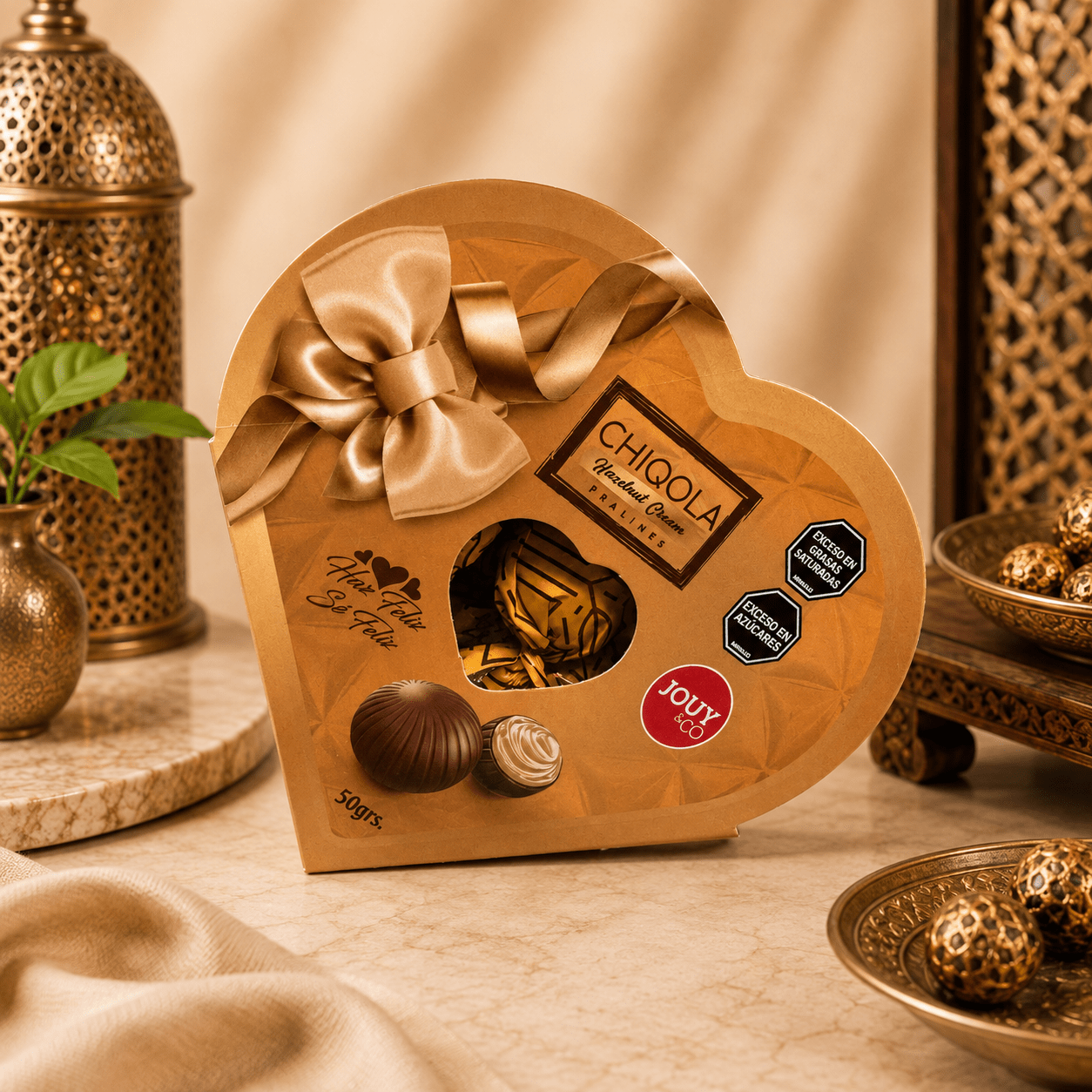 Chocolate Turco Chiqola Hazelnut Corazón 50 g Pequeño - BOUTIQUEDELAINDIA