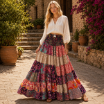 Falda patchwork, falda seda, falda india - BOUTIQUEDELAINDIAENCOLOMBIA