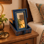 Joyero Artesanal Shringar con Espejo Plegable - BOUTIQUEDELAINDIA