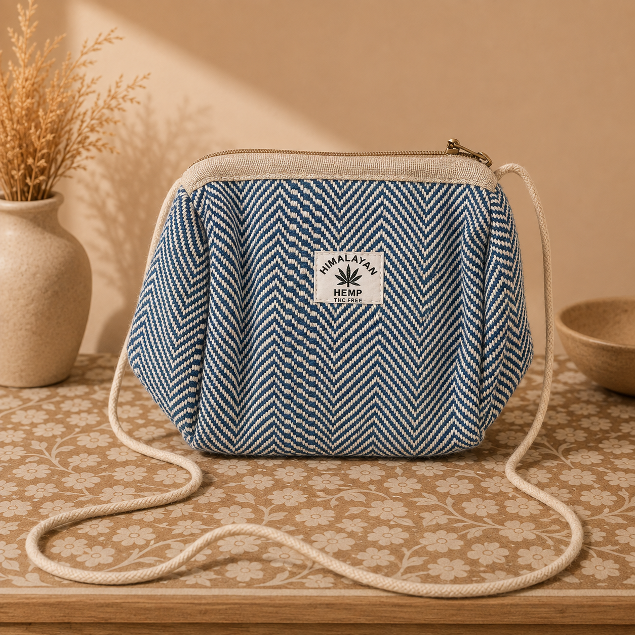 Bolso Cosmetiquero Himalaya de Hemp - BOUTIQUEDELAINDIA