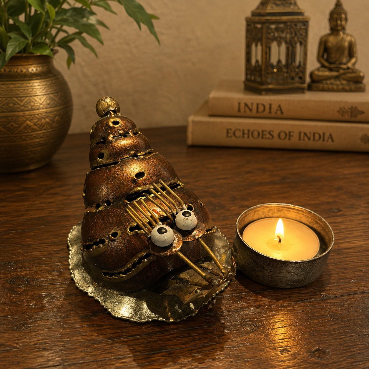 Porta vela Decorativa de Metal - BOUTIQUEDELAINDIAENCOLOMBIA