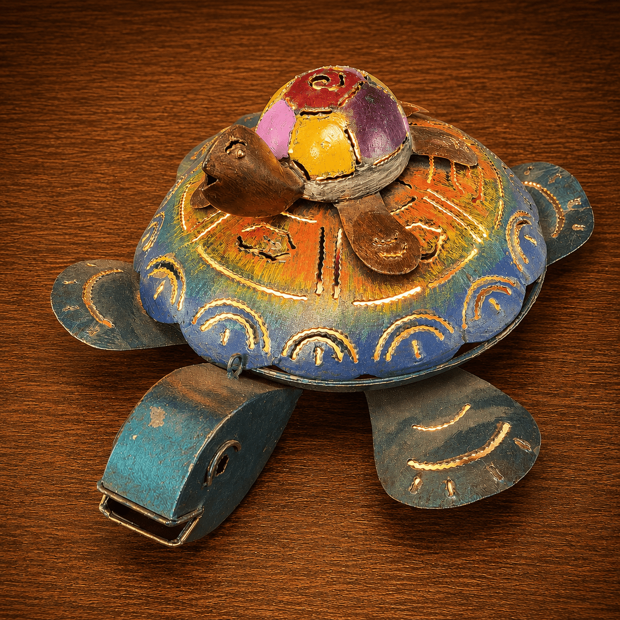 Porta vela Tortuga Marina con Cría Decorativa - BOUTIQUEDELAINDIA