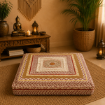 Cojín de Piso Oriental - Cojin bordado - Meditación - BOUTIQUEDELAINDIA