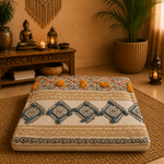 Cojín de Piso Oriental - Cojin bordado - Meditación - BOUTIQUEDELAINDIA