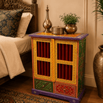 Mesa Gabinete Artesanal Rangoli Pushpa - BOUTIQUEDELAINDIA