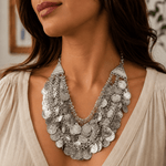 Collar Artesanal Cascada de Monedas - BOUTIQUEDELAINDIA