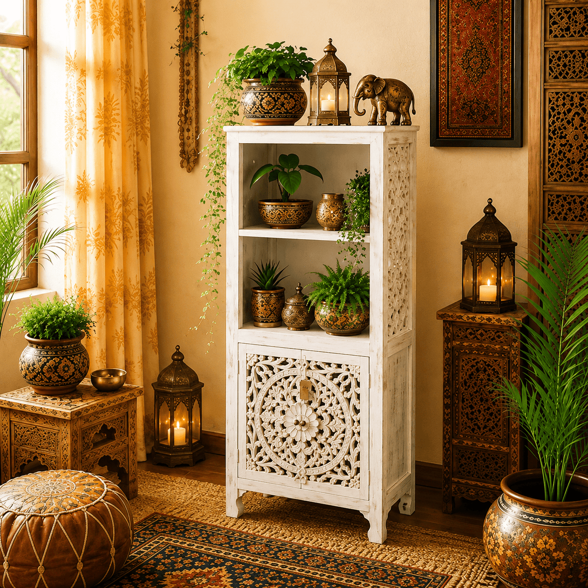 Alacena o Biblioteca con Acabado Vintage - BOUTIQUEDELAINDIA