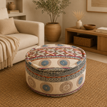 Puff Oriental Bordado de la India - BOUTIQUEDELAINDIAENCOLOMBIA