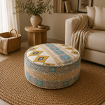 Puff Oriental Bordado de la India - BOUTIQUEDELAINDIAENCOLOMBIA