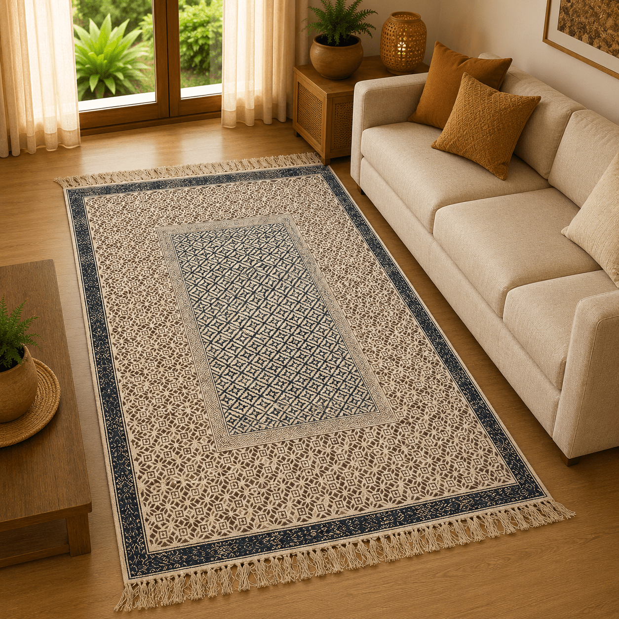 Alfombra Artesanal Indra Neelam - BOUTIQUEDELAINDIA