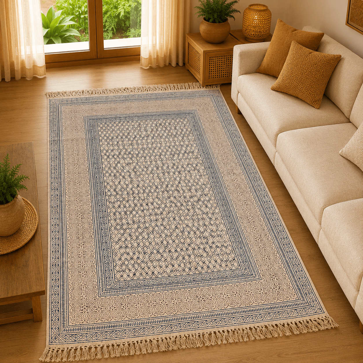 Alfombra Artesanal Vishvakarma Ratna - BOUTIQUEDELAINDIA