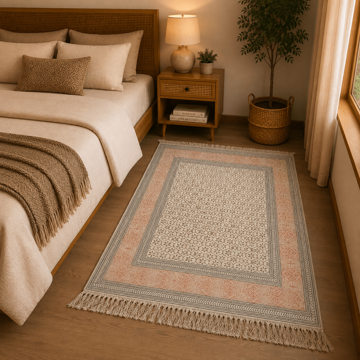 Tapete Artesanal Kamala Prakriti - BOUTIQUEDELAINDIA
