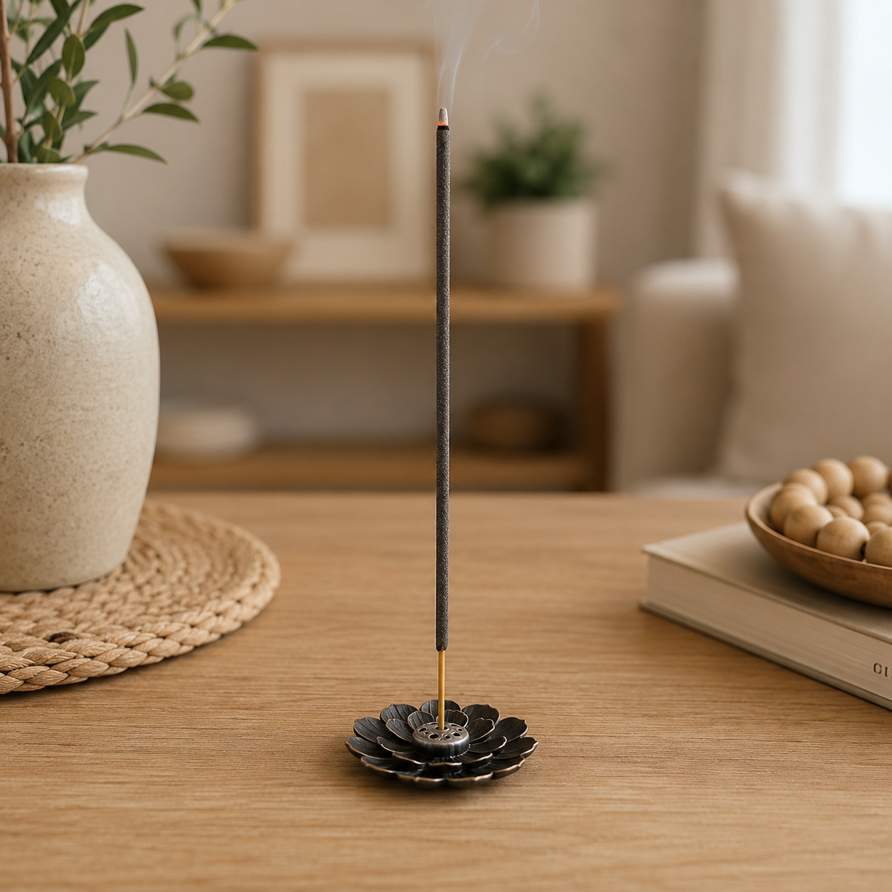 Portaincienso flor de loto, quemador de incienso, portavarillas - BOUTIQUEDELAINDIAENCOLOMBIA