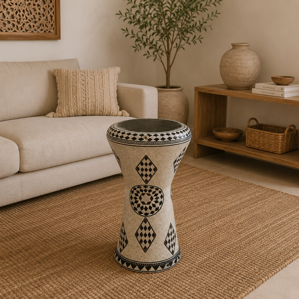 Darbuka Egipcia Aswan Nácar - BOUTIQUEDELAINDIA