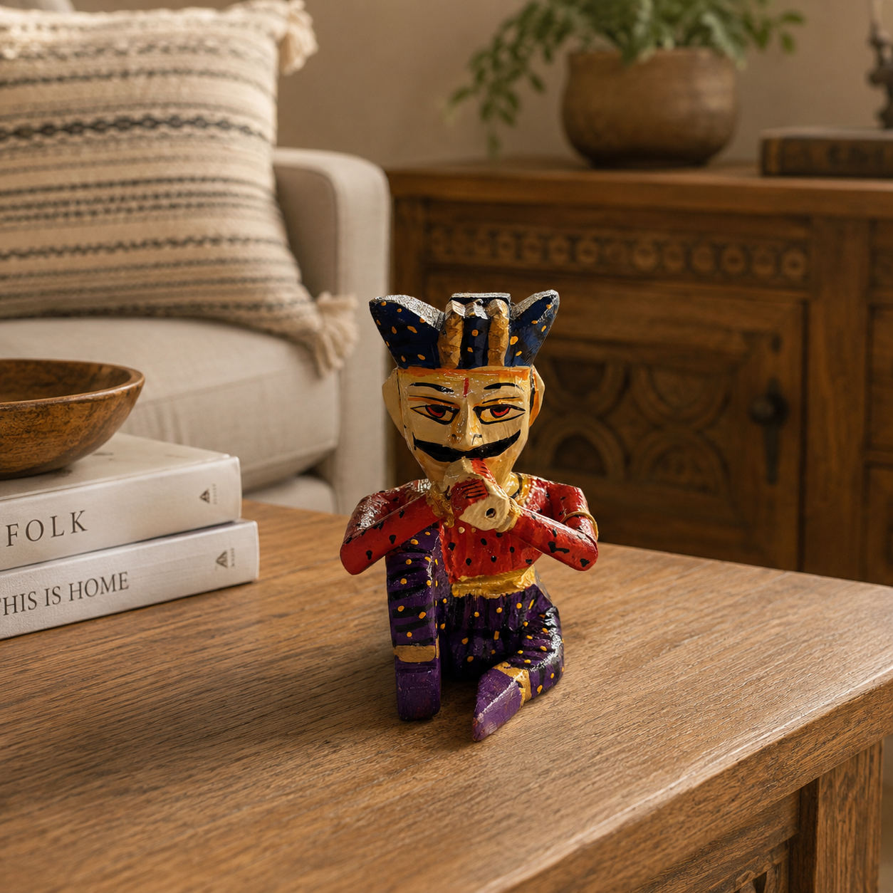 Figura Decorativa Músico de Rajasthan - BOUTIQUEDELAINDIA