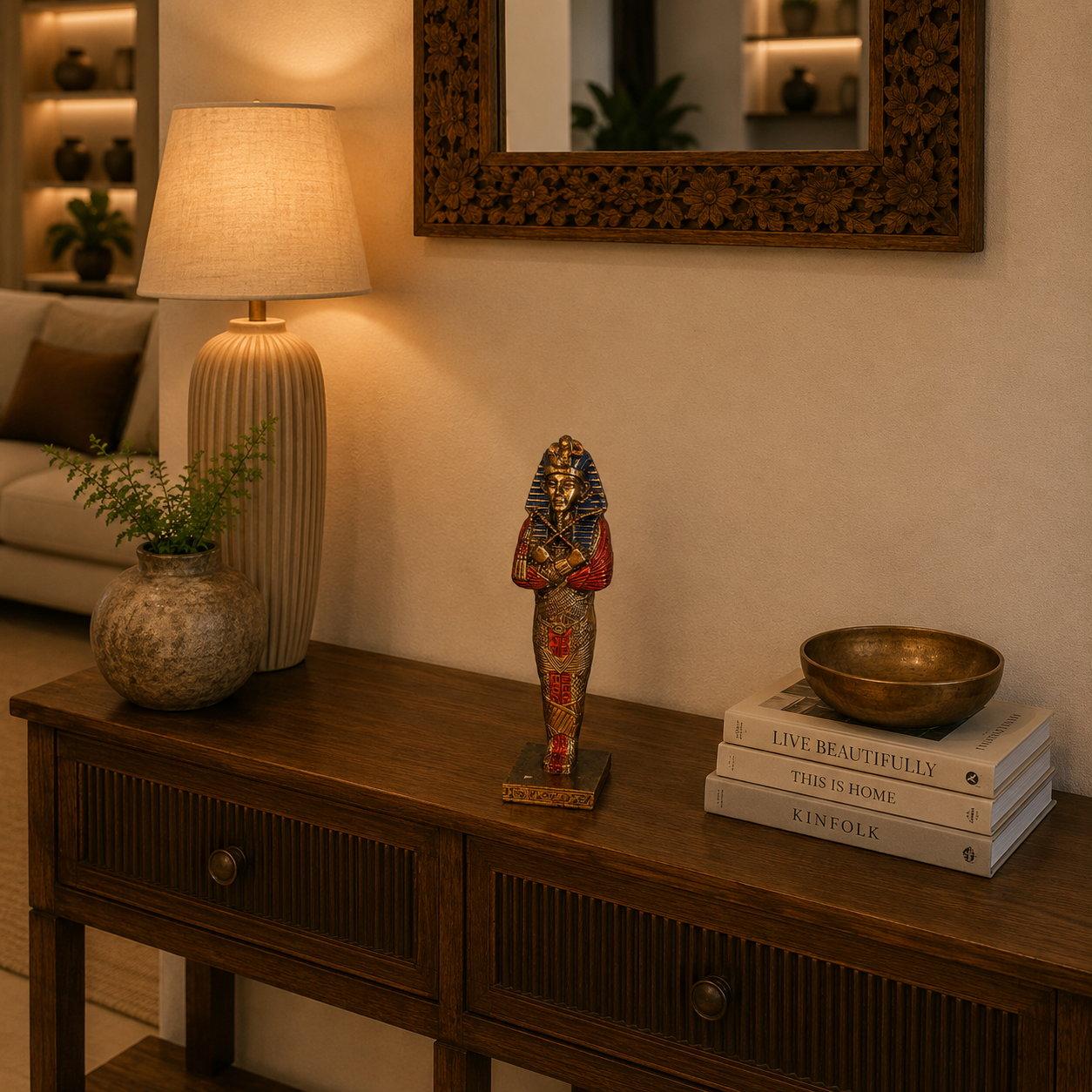 Figura Decorativa Faraón Tutankamón Imperial - BOUTIQUEDELAINDIA