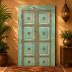 Puerta Decorativa Jodhpur Turquesa  - BOUTIQUEDELAINDIA
