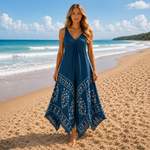 Vestido Largo Rudrani Azul Zafiro 