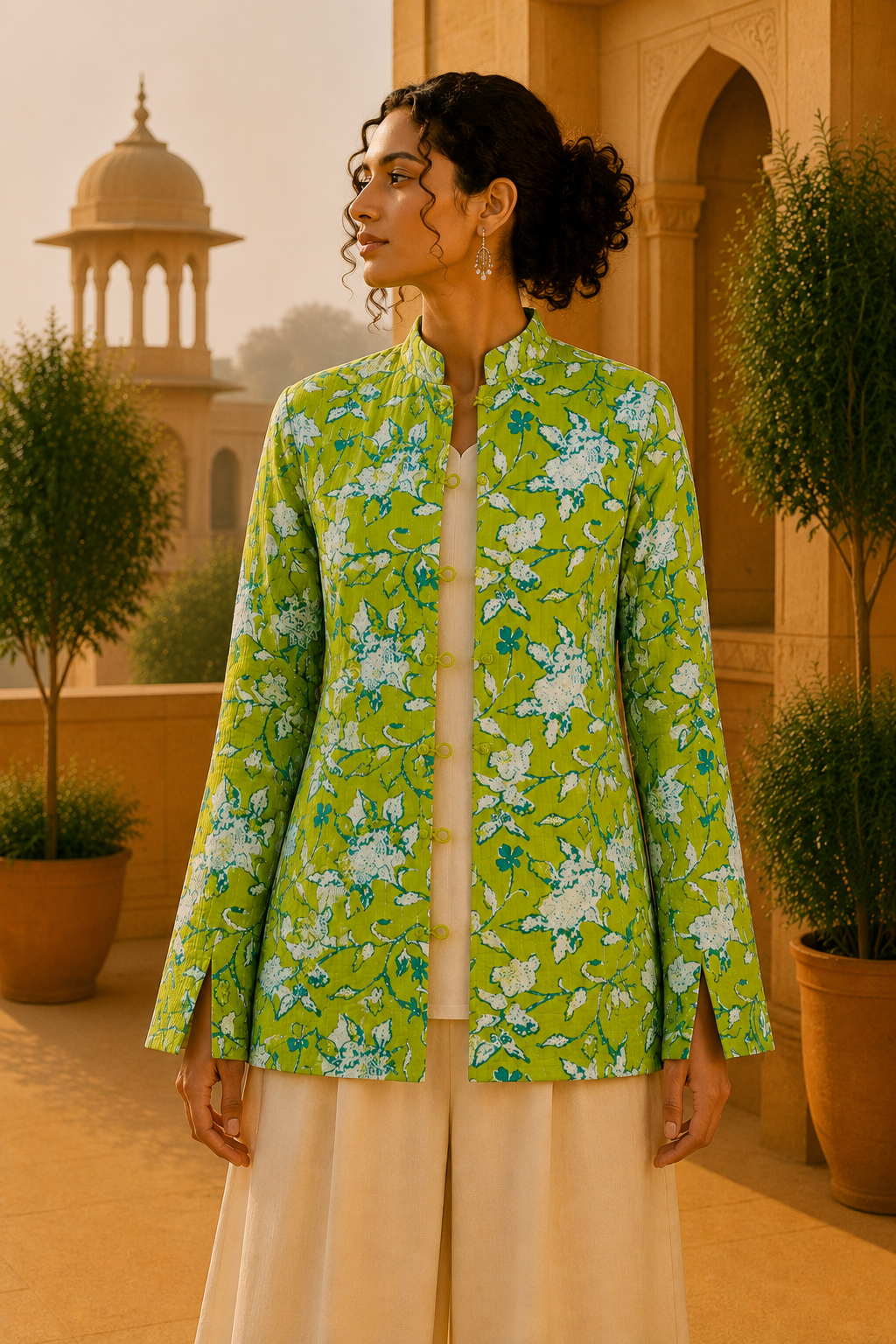 Chaqueta Doble Faz Verde Primavera