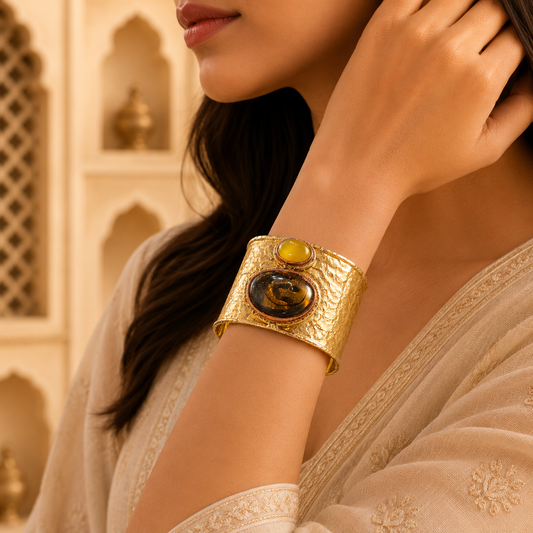 Mahalakshmi Bracelet with Semi-Precious Stones