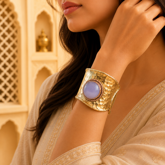 Padma Shakti Bracelet With Semi-Precious Stones