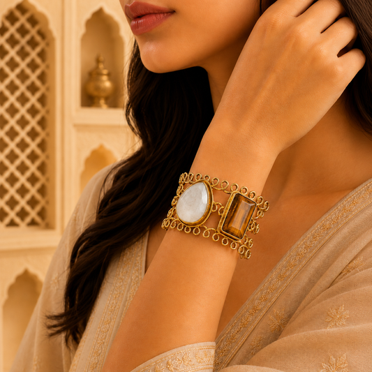 Surya Chandrika Bracelet with Semiprecious Stones