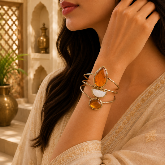 Chandra Bracelet with Semi-Precious Stones